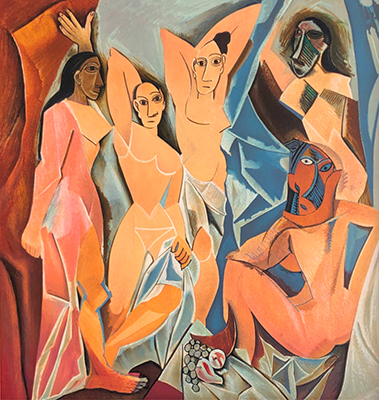 Pablo Picasso Les demoiselles Davignon reproduction-de-tableau