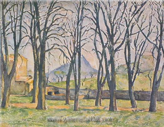 Paul Cezanne Châtaigniers au Jas de Bouffan reproduction-de-tableau