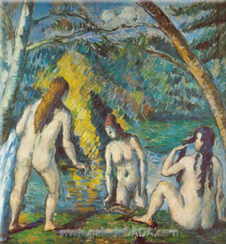 Paul Cezanne Trois baigneurs reproduction-de-tableau