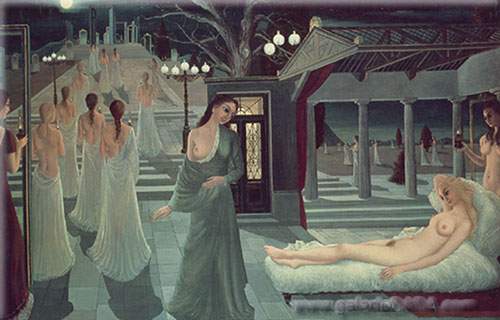 Paul Delvaux L'Acropole reproduction-de-tableau