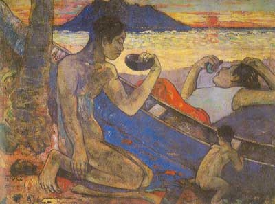 Paul Gauguin Le Dug-Out reproduction-de-tableau