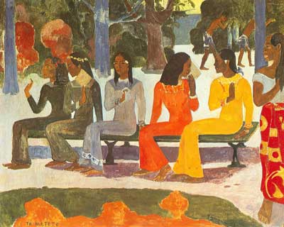 Paul Gauguin Ta Matete reproduction-de-tableau