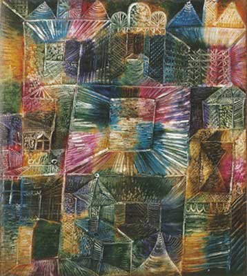 Paul Klee Architecture Koisk reproduction-de-tableau