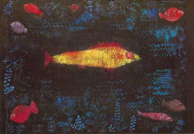 Paul Klee Le poisson rouge reproduction-de-tableau