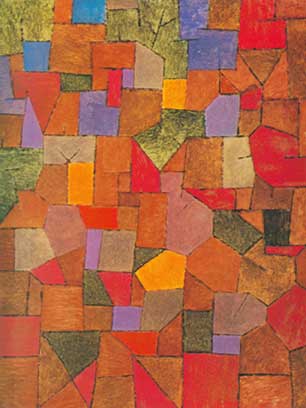 Paul Klee Village de montagne (Autumnal) reproduction-de-tableau