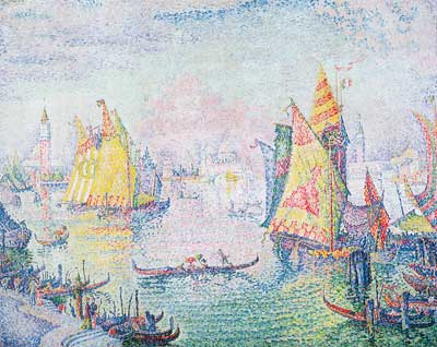 Paul Signac Le bassin de San Marco reproduction-de-tableau