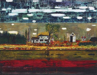 Peter Doig Roadhouse reproduction-de-tableau