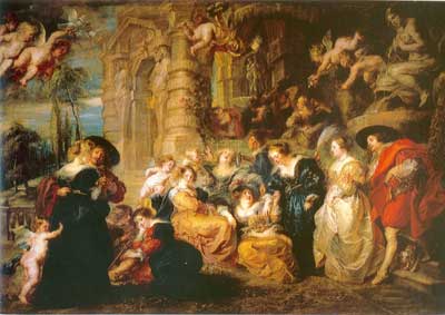 Peter Paul Rubens Le jardin de l'amour reproduction-de-tableau