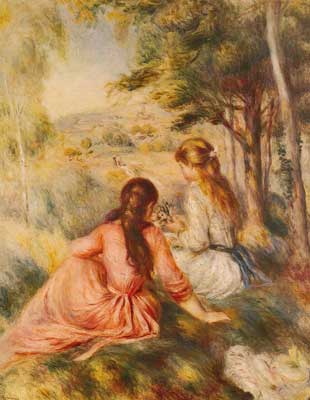 Pierre August Renoir Dans la prairie reproduction-de-tableau