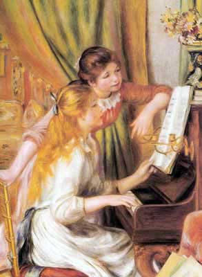 Pierre August Renoir Jeunes filles au piano reproduction-de-tableau