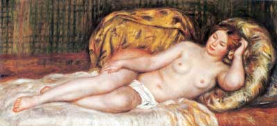 Pierre August Renoir Nu sur les coussins reproduction-de-tableau