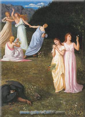 Pierre Puvis de Chavannes La mort des jeunes filles reproduction-de-tableau