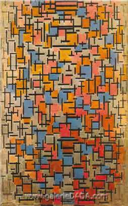 Piet Mondrian Composition 1916 reproduction-de-tableau