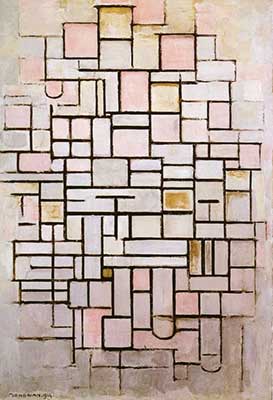 Piet Mondrian Composition 6 reproduction-de-tableau