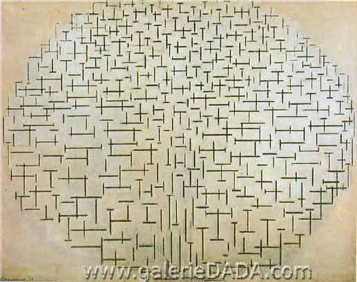 Piet Mondrian Composition n ° 10 Pier and Ocean reproduction-de-tableau