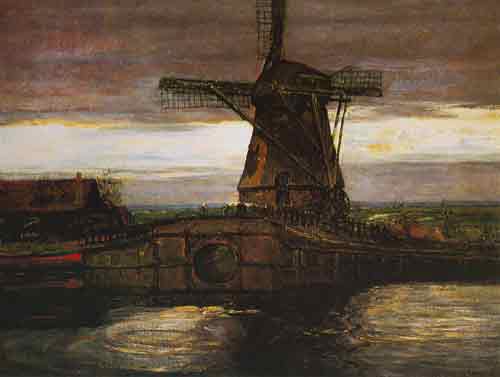 Piet Mondrian Moulin à vent reproduction-de-tableau