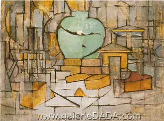 Piet Mondrian Nature morte avec Gingerpot II reproduction-de-tableau