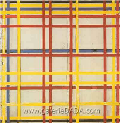 Piet Mondrian Ville de New York II reproduction-de-tableau