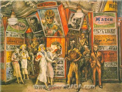 Reginald Marsh Film de vingt cents reproduction-de-tableau