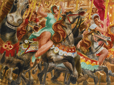 Reginald Marsh Joyeux Round reproduction-de-tableau