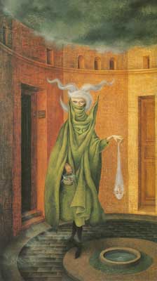 Remedios Varo Femme quittant le psychanalyste reproduction-de-tableau