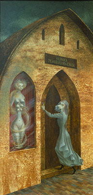 Remedios Varo Visite de The Plastic Surgeon reproduction-de-tableau