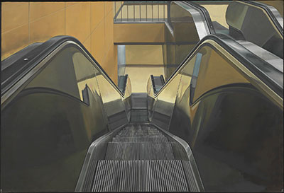 Richard Estes Escalator reproduction-de-tableau