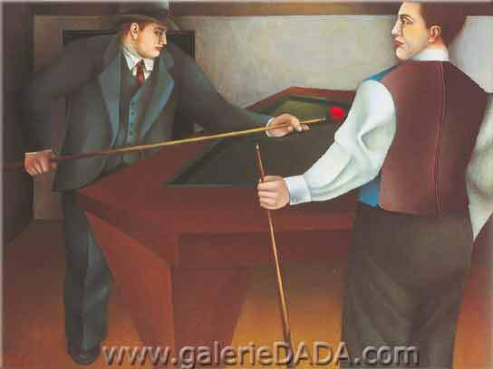 Richard Lindner Le billard reproduction-de-tableau