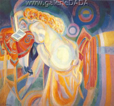 Robert & Sonia Delaunay Femme nue lisant reproduction-de-tableau