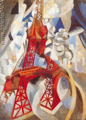 Robert & Sonia Delaunay La tour Rouge reproduction-de-tableau