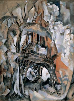 Robert & Sonia Delaunay Tour Eiffel avec des arbres reproduction-de-tableau