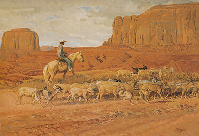 Robert Lougheed Au pays des Navahos reproduction-de-tableau