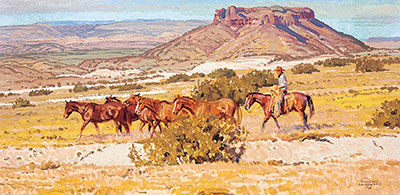 Robert Lougheed Passer le Black Mesa reproduction-de-tableau