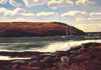 Rockwell Kent Port de Monhegan reproduction-de-tableau