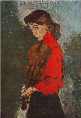 Roland Oudot Le violoniste reproduction-de-tableau