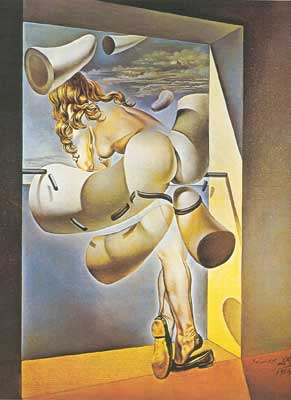 Salvador Dali Jeune Vierge autosodomisée par sa propre chasteté reproduction-de-tableau