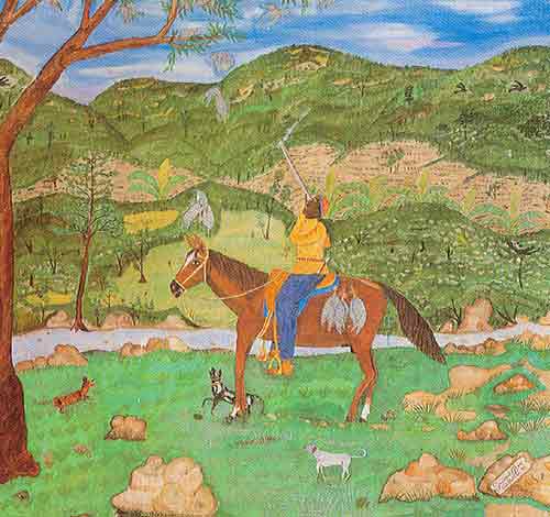 Seneque Obin Le chasseur reproduction-de-tableau