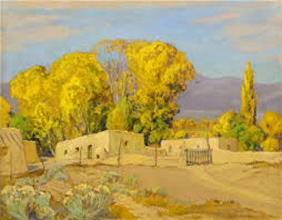 Sheldon Parsons Adobes en automne reproduction-de-tableau