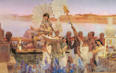 Sir Lawrence Alma-Tadema La découverte de Moïse reproduction-de-tableau