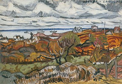 Stuart Davis Paysage d'octobre, Gloucester reproduction-de-tableau