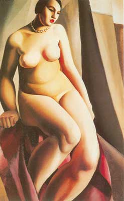 Tamara de Lempicka Assis nu reproduction-de-tableau