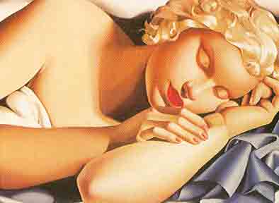 Tamara de Lempicka Femme endormie reproduction-de-tableau