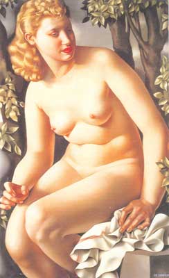 Tamara de Lempicka Suzanne Bathing reproduction-de-tableau