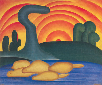 Tarsila do Amaral Coucher du soleil reproduction-de-tableau