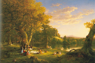 Thomas Cole Le Pic-Nic reproduction-de-tableau