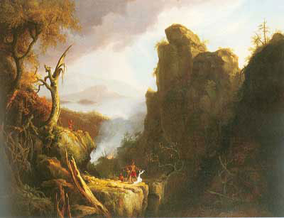 Thomas Cole Sacrifice indien reproduction-de-tableau