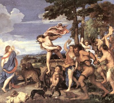 Titian Bacchus et Ariane reproduction-de-tableau