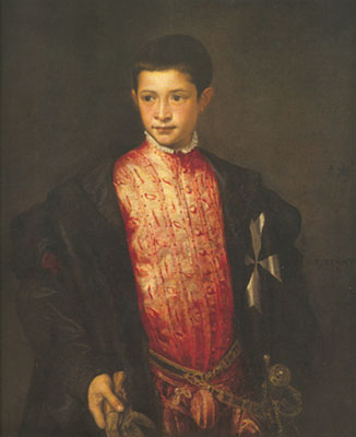 Titian Portrait de Ranucio Farnese reproduction-de-tableau