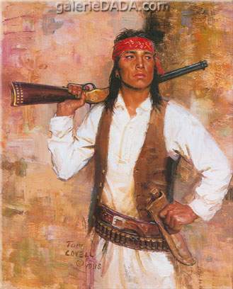 Tom Lovell Scout Chiricahua reproduction-de-tableau