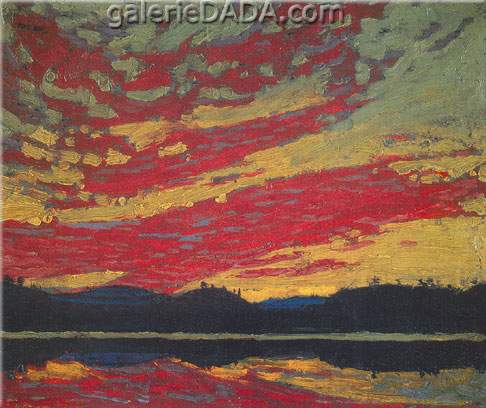 Tom Thomson Coucher de soleil reproduction-de-tableau